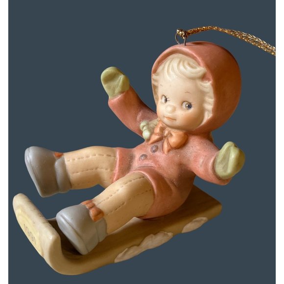 Enesco Memories of Yesterday Ornament S'NO USE LOOKIN' BACK NOW - 1991 - Picture 2 of 9